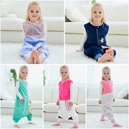 Kinderkleding slaapzak pyjama jumpsuits herfst mouwloze flanel outdoor pyjama babymeisjes jongens slaapzakken slaapkleding 20220928 e3