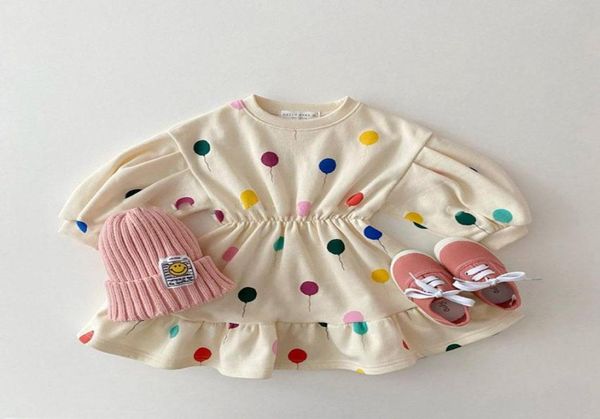 Vêtements pour enfants printemps automne 2021, ensemble de vêtements pour bébé garçon et fille coréenne, joli imprimé ballon, tenue pour jumeaux, Sets7421449