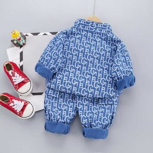 Kinderkleding voor jongens sportpak volledige printe herfst jongenskleding kinderkostuum outfit peuterjongen kledingsets 1-5 jaar