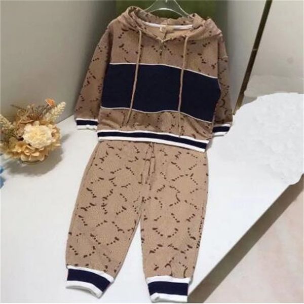 Enfants Vêtements Ensembles Designers Lettre Imprimer Garçons Filles Veste Manteau Pantalon Survêtements En Plein Air Enfants Bébé Vêtements À Capuche Pantalon Costume Sportswear