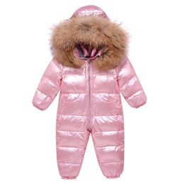 Kinderkleding Winter Overalls voor Kinderen Donsjack Jongen Bovenkleding Jas Dikke Snowsuit Baby Meisje Kleding Parka Infant Overjas 211229