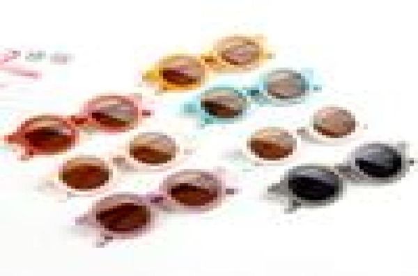 Lunettes de soleil à monture circulaire colorée pour enfants 2021 classiques pour enfants protection UV lunettes de soleil de plage garçons filles montrent des lunettes de performance A576221847