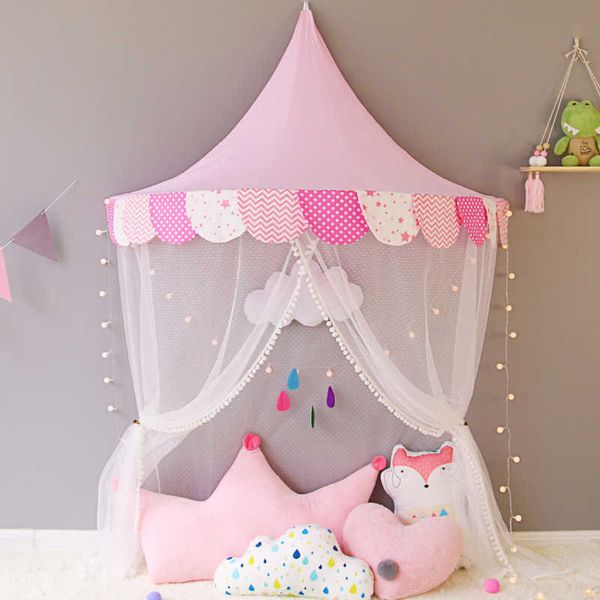 Enfants rideau chambre berceau filet chambre bébé moustique enfant jeu baldaquin couverture de lit dôme tente décor à la maison