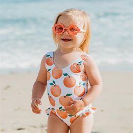 Enfants mignon imprimé fleuri une pièce maillot de bain body enfant bébé fille maillot de bain enfant plage 2020 maillots de bain3101