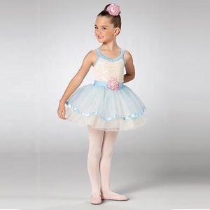 Kinderen danswear ballet kostuums aangepaste meisjes training prestaties dragen knie knie