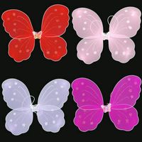 Children Day Party Show Vêtements Decoration Small Angel Butterfly Wing Net Yarn Ailes florales Clothes Fairy Halloween Cosplay Tools RRA4551