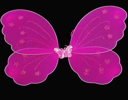 Children Day Party Show Vêtements exquis petit ange papillon Wing Net Yarn Ailes florales vêtements de fée 2 9RX CC2038136