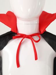 Enfants Death Devil Vampire Costume Black Cloak Cape for Kids Halloween Prince Vampire Cosplay Party Tinfit accessoires
