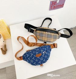 Sacs à main de créateurs pour enfants automne bébé garçons filles sac à main à carreaux style européen enfants sac de poitrine imprimé fleur accessoire de mode3187811