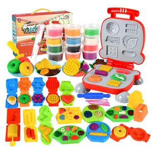 Kinderen DIY Kitchen Clay Toys Toys Hamburger Noodle Machine Plasticine Mold Tool Creative Making Food For Kids Girls Gift 231221