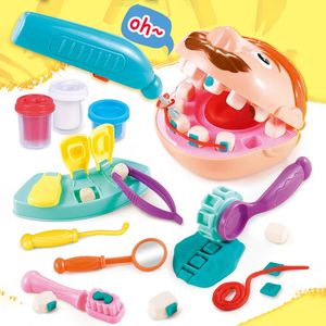 Children Doctor Toys Set Doctor doen alsof Play Kit Set Game For Girls Boys Dentist Check Tand Model Set Kids Educatief speelgoedcadeau 240410