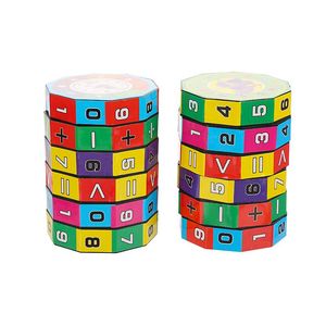 Enfants début jouets éducatifs 6 couches mathématiques Cube détachable arithmétique cylindres numéro Cube pour étudiants enfants cadeau