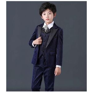 Enfants élégants veste veste pantalon de photographie de photographie garçons Cérémonie de piano