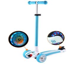 Trottinettes à pied en alliage clignotant pour enfants, trottinette en forme de T pour enfants, avec roue en aluminium PU, 1536364