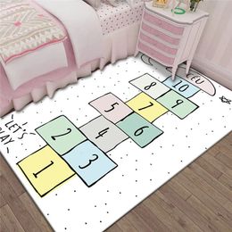 Tapis de jeu pour enfants, tapis de jeu pour bébés, avec chiffres et Puzzle, apprendre à ramper, tapis de maison arc-en-ciel, 240223