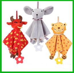 Cadeau pour enfants Nouveau-né Blankie Serviette apaisante de robes de bébé Artefact de couchage Forme animale Infant G Doux tout-petits Enfants Éducatifs en peluche Poupées en peluche