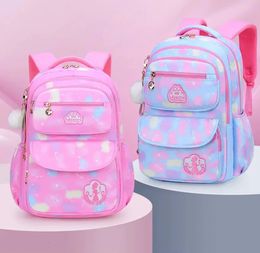 Crianças menina mochila saco de escola rosa para criança criança adolescente mochila primária kawaii bonito à prova dwaterproof água 240111