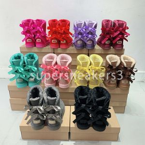 Mini bottes de neige de marque pour enfants filles et garçons, chaussures chaudes de styliste en peluche, taille 21 à 35, hiver 2023