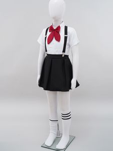 Children Girls Choir Outfits School Uniform Bow Tie Shirt met Suarser Rok en Socks Schoolmeisje Stage Performance kostuum