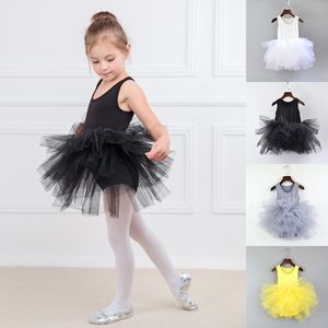 Niños niñas ropa de baile Faldas de baile Estudiantes ropa de rendimiento niños Falda de ballet de encaje Tutu Vestido de tul bebé Vestido de verano C6363