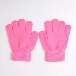 Gants magiques pour enfants, mitaines pour filles et garçons, gants chauds d'hiver tricotés extensibles, couleur au choix