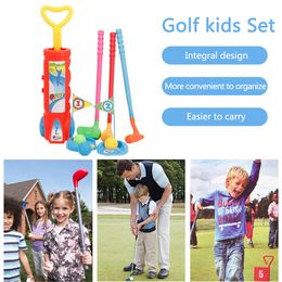 Children Golf Club Ball Green Hole Cup Group Lichtgewicht golfoefening spel met wielen vroege educatieve voor kinderen vakantiegeschenken