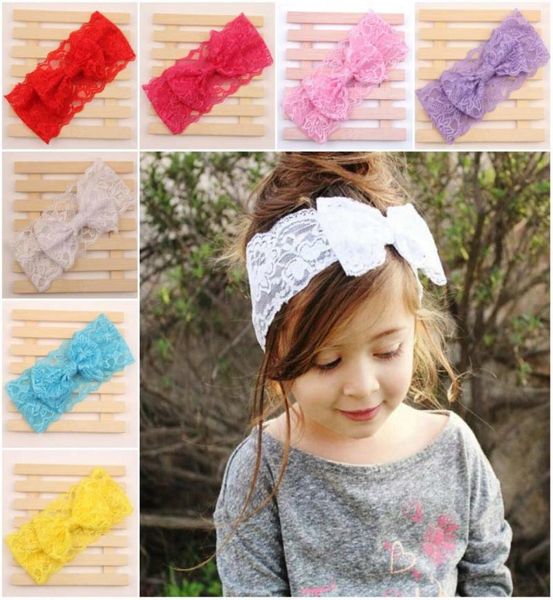 Accessoires de cheveux pour enfants pour filles, bandeaux pour bébés, bandeau en dentelle avec nœud, accessoires pour bébés, bandes de cheveux, choses C71497728982