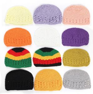 Chapeau en fil de coton crocheté à la main pour enfants, chapeaux de traquet, accessoires de photographie, chapeau de bibliothèque, casquette rétro, casquette en coton