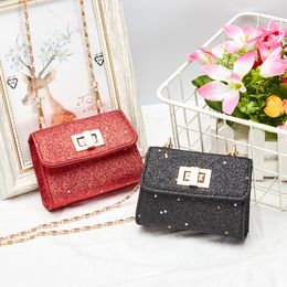 Sacs à main pour enfants 2018 Nouveaux sacs à bandoulière de mode All-match Filles Princesse Mini Porte-monnaie Belles Paillettes Cadeaux de Noël pour les enfants