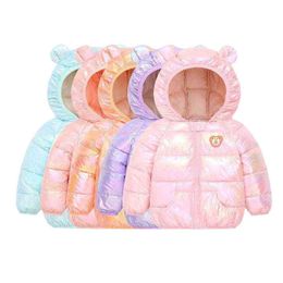 Enfants à capuche en coton vestes pour bébés garçons filles coloré hiver chaud enfants vestes haut 2-7Y imperméable vêtements d'extérieur J220718