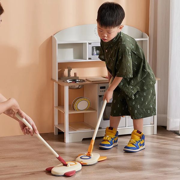 Kit d'outils de nettoyage de ménage pour enfants, avec vadrouille, balai, pelle à poussière, Mini nettoyage de maison pour enfants, jouets de simulation 240123