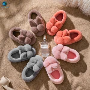 Kinderen binnen voor huis zachte meisjes winter warme donzige kinderen schoenen mam papa vloer baby slippers jongens miaoyoutong 231226