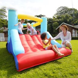 Kinderen opblaasbaar Castle Bouncer Slide Big Jumping Toys Jumper For Kids Indoor Outdoor Play With Air Blower Birthday Party Gifts Fun in Garden Backyard Brede Slide