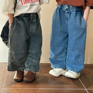 Enfants jeans garçons baby baby occasionnel 2024 Nouvelles filles à la mode