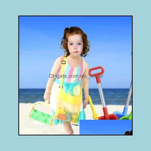 Kinderen Kinderen 23 * 23 CM Zandzakken Strandtas Mesh Tote Organizer Toy Treasures voor Sea Shell Storage Drop Levering 2021 Handtassen Accessoires BA