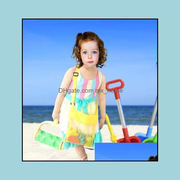 Enfants Enfants 23 * 23Cm Sacs De Sable Sac De Plage Maille Fourre-Tout Organisateur Jouet Trésors Pour Sea Shell Stockage Drop Delivery 2021 Sacs À Main Accessoires Ba