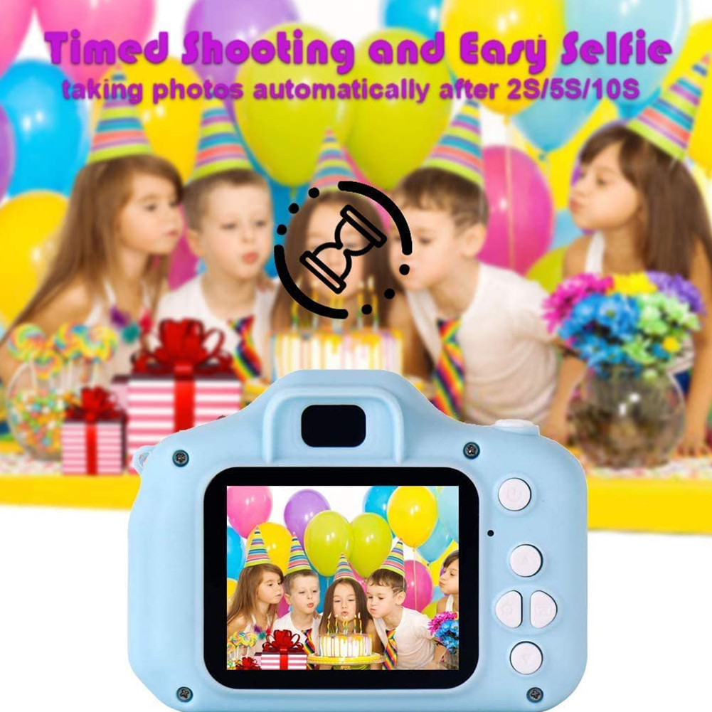 Câmera infantil Câmera de câmera portátil Selfie Digital Video Câmera com 32 GB de cartão de memória para meninos meninos presentes de aniversário de Natal