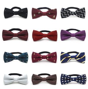 Kinderen kinderen pre gebonden bruiloft strikje meisjes jongens formele smoking satijnen bowtie stropdas kleurrijke kerst baby gift daling