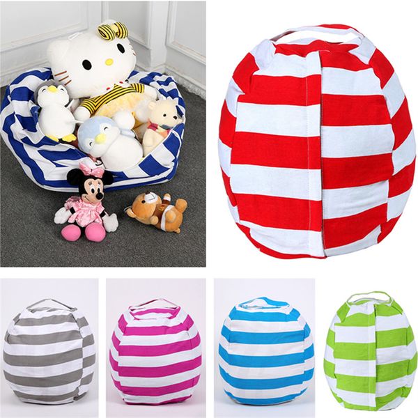 Niños gran lienzo juguetes de peluche de almacenamiento Bolsas de almacenamiento para el hogar de calidad superior de gran capacidad esférico con la manija de la cremallera regalo superior de la venta