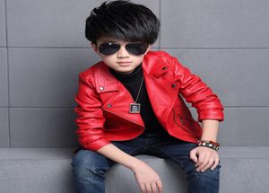 Enfants manteaux en cuir 2017 mode col rabattu vêtements veste garçon vêtements d'extérieur printemps automne Plus velours Fit 312Y1546354