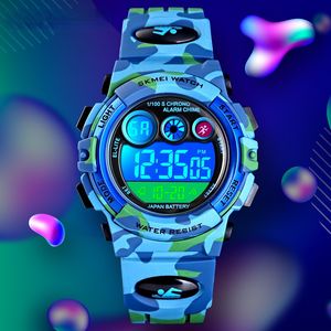 Kinderen LED Electronic Digital Watch Stop Horloge Klok 2 Tijd Kids Sport Horloges 50m Waterdicht Polshorloge voor Jongens Meisjes