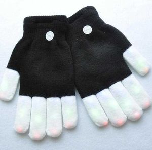 les enfants gants dirigés cinq doigts Light Ghost Dance Bar Bar Performance Rave Prop Dinger d'éclairage Gants Glow Glow Glants magiques chauds