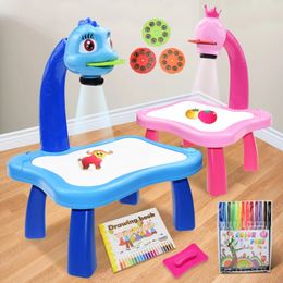 Enfants Led Projecteur Art Dessin Table Jouets Enfants Peinture Conseil Bureau Arts Artisanat Éducatif Apprentissage Peinture Outils Jouet pour Fille 240105