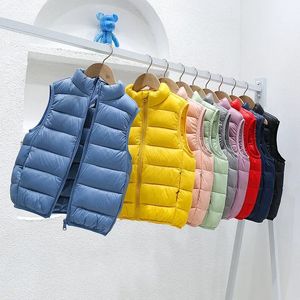 Enfants légers vers le bas gilet gilet pour garçons pour garçons softs softs gix gests sans manches canard blanc bas