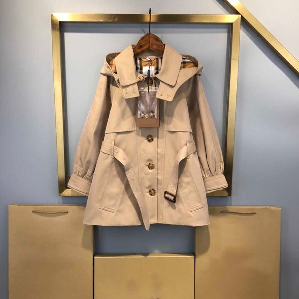 Trench-coat long pour enfants, vêtements design à la mode, hauts à manches longues, logo de marque, vêtements pour bébés garçons et filles