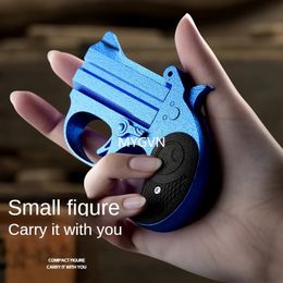 Niños Metal Portátil Deringer Lanzador Mini Manual Suave Bala Shell Eyección Pistola de Juguete Niño Pequeña Pistola Modelo de Bolsillo Regalos para Niños