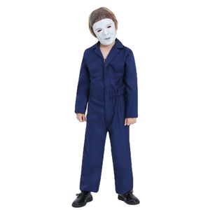 Kinderen Michael Myers Cosplay Cosplay Movie Halloween Character Uniform met maskers voor kinderfeestjes Pak voor jongensmeisjes