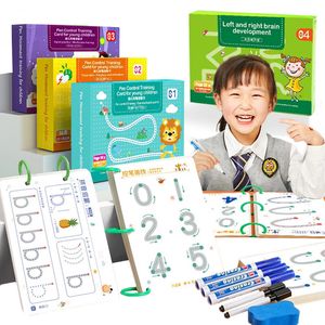 Kinderen Montessori Tekening Speelgoed Pen Controle Training Kleur Vorm Wiskunde Match Game Set Peuter Leeractiviteiten Educatief 240223