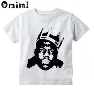 Kinderen Notorious B.I.G Amerika Hiphop Rock Star Biggie Design Tops Boys/Girls Casual T Shirt Kids Cool White T-shirt