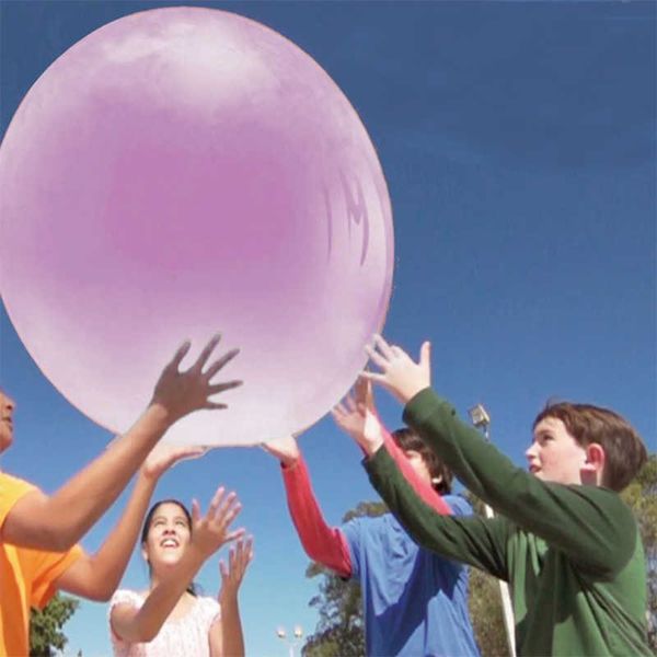 Enfants En Plein Air Doux Air Rempli D'eau Bubble Ball Blow Up Balloon Balls Fun Party Toy Balls Prairie Beach Water Party 210626